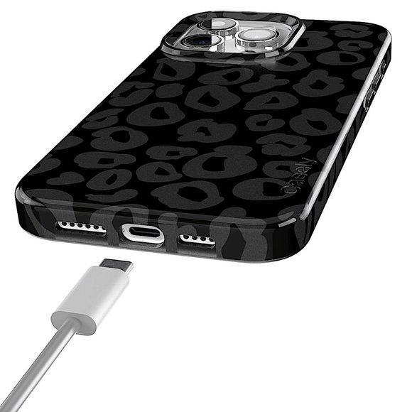 NWT Casely BLACK LEOPARD iPhone 15 Pro Max Phone Case - Picture 3 of 8